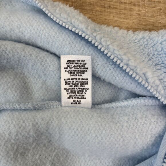 Carter's Baby Boy Bear Pram 3 Month Blue Fuzzy Hooded Comfy Fleece Outdoor Warm - Picture 11 of 11